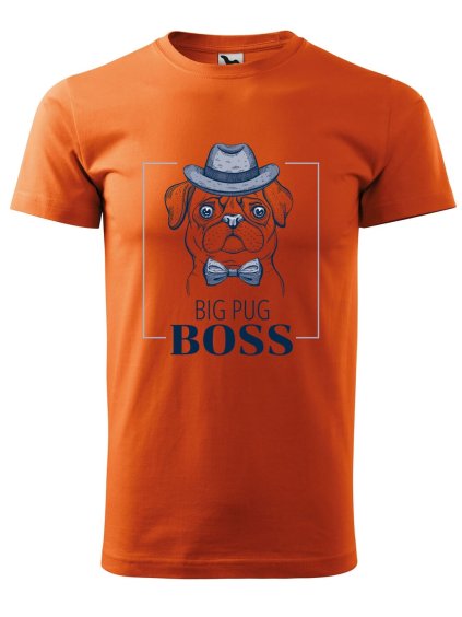 Pánské tričko s potiskem Big pug boss