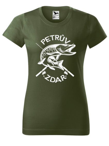 Dámské tričko s potiskem Petrův zdar