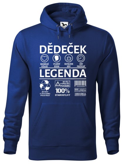 Pánská mikina s potiskem Dědeček legenda