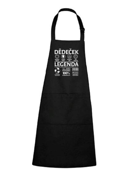 Zástěra s potiskem Dědeček legenda