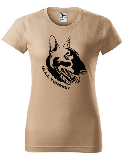 Dámské tričko s potiskem Bull terrier