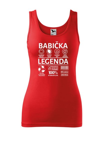 Dámské tílko s potiskem Babička legenda
