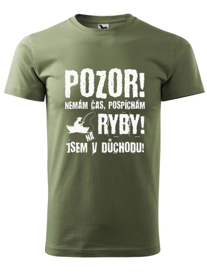 Pánské tričko s potiskem Důchodce ryby