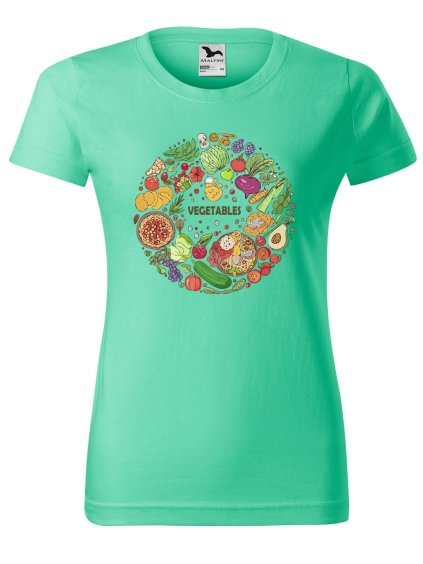 Dámské tričko s potiskem Vegetables