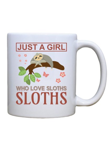 Keramický hrnek s potiskem Love sloths