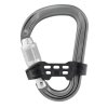 Petzl ATTACHE BAR SCREW LOCK HMS GRAY screw-on carabiner with bar, gray