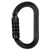 Petzl OK TRIACT LOCK carabiner oval with automatic safety BLACK