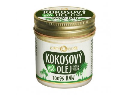Purity Vision Raw Bio Kokosový olej 120 ml - kosmetika