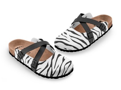 Obuv zdravotní FORcare 101066 bílá potisk zebra