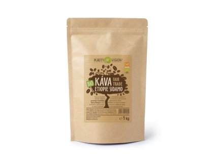 Fair Trade Bio Zrnková káva Etiopie Sidamo 1 kg