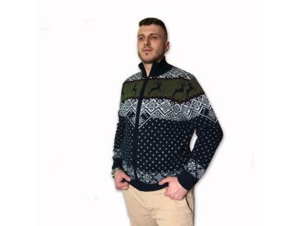 Vlněný svetr NORD na zip - UNISEX