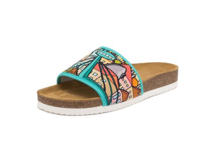 Barejky dámská korková obuv, přírodní materiál a styl, 113052