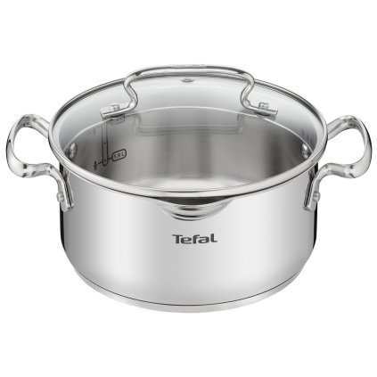 Garnek niski DUETTO+ G7194455 20 cm, 3 l, z pokrywką, Tefal