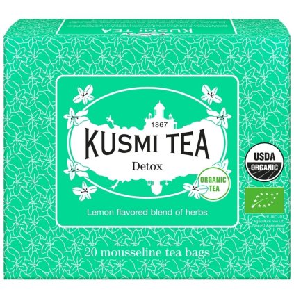 Zielona herbata DETOX, 20 torebek muślinowych z herbatą, Kusmi Tea