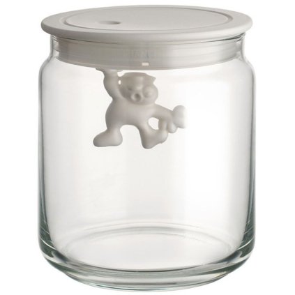 Pojemnik kuchenny GIANNI 750 ml, biała pokrywa, szkło, Alessi