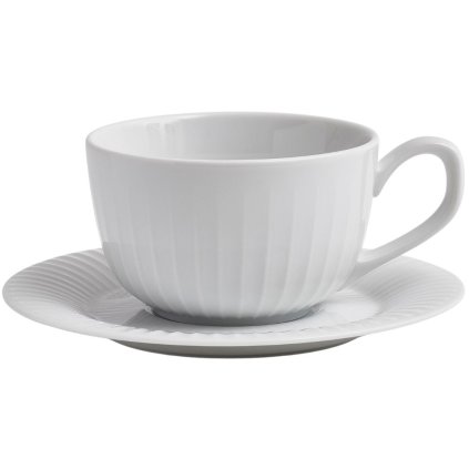 Filiżanka do kawy ze spodkiem HAMMERSHOI 250 ml, biała, Kähler