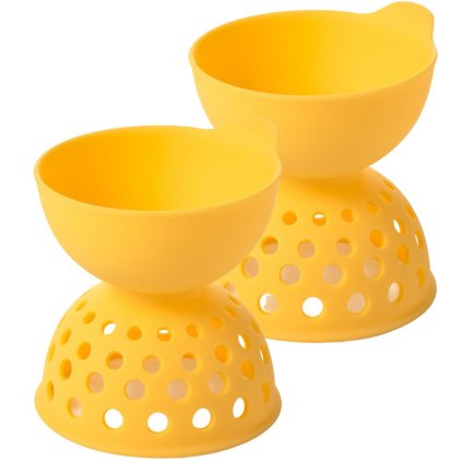 Foremki do gotowania jajek w koszulkach GOOD GRIPS 2 szt, żółte, silikonowe, OXO