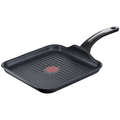 Patelnia grillowa SELECTION 26 x 26 cm, czarna, aluminiowa, Tefal