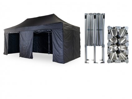 Nůžkový párty stan 4x6 m /6 noh TENTino BIG HEXAGON EXTREME