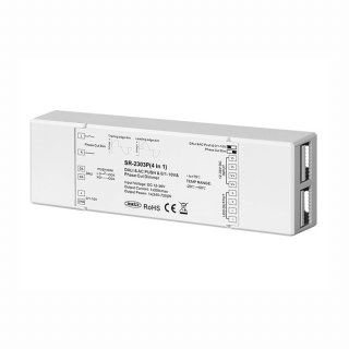 DALI, TRIAK, 0-1/10V, PUSH-DIM stmievač pre LED pásiky Lux Miners SR-2303P 4in1 | 1x20A