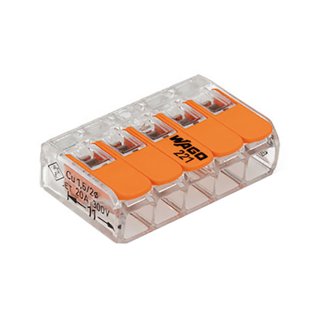 Svorka WAGO 221-415 5x4 s páčkou