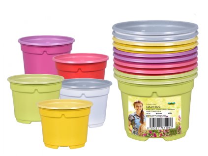 Květník sadbový COLOR DUO d11cm 10ks