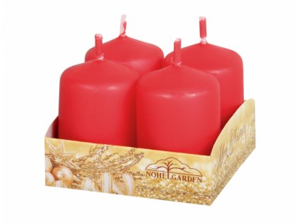 Svíčka adventní matná d4x6cm 4ks