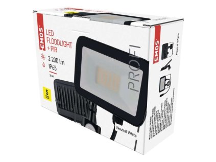 LED reflektor INOVO s pohybovým čidlem, 20W, antracit, neutrální bílá