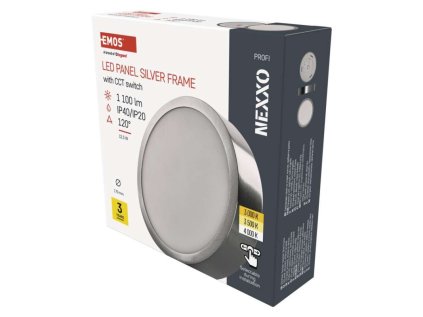 LED přisazené svítidlo NEXXO, kruhové, stříbrné, 12,5W, se změnou CCT