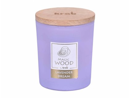 Svíčka ve skle MAGIC WOOD LAVENDER DREAM vonná 300g