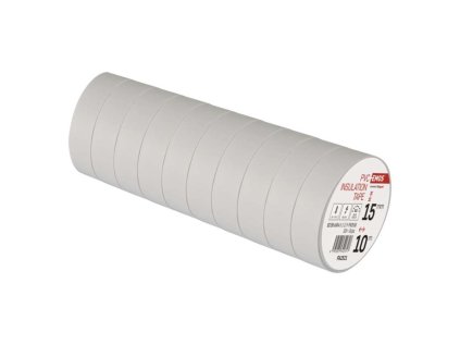 Izolační páska PVC 15mm / 10m bílá