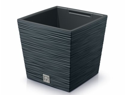 Obal na květník FURU SQUARE LOW 2v1 plastový 30x30x29cm