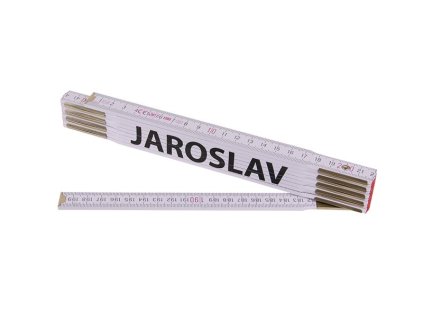 Metr skládací 2m JAROSLAV (PROFI,bílý,dřevo)