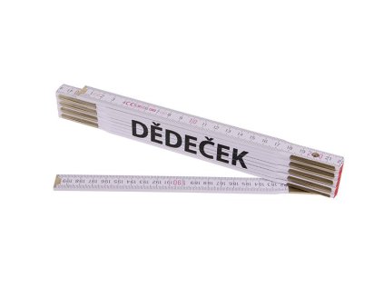 Metr skládací 2m DĚDEČEK (PROFI,bílý,dřevo)
