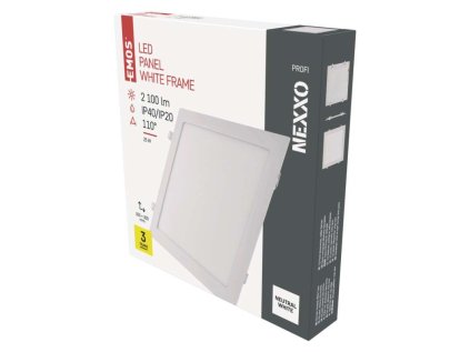 LED vestavné svítidlo NEXXO, čtvercové, bílé, 25W, neutrální bílá