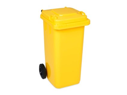 popelnice 120l žlutá plastová