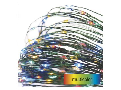 LED vánoční nano řetěz zelený, 15 m, venkovní i vnitřní, multicolor, časovač