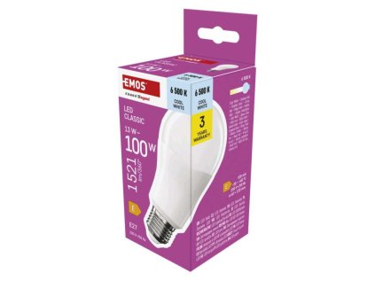 LED žárovka Classic A60 / E27 / 13 W (100 W) / 1521 lm / studená bílá