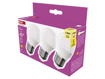 LED žárovka Classic Mini Globe / E27 / 4,2 W (40 W) / 470 lm / teplá bílá