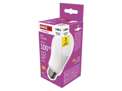 LED žárovka Classic A60 / E27 / 13 W (100 W) / 1521 lm / neutrální bílá
