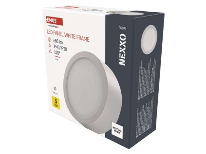 LED přisazené svítidlo NEXXO, kruhové, bílé, 7,6W, neutrální bílá