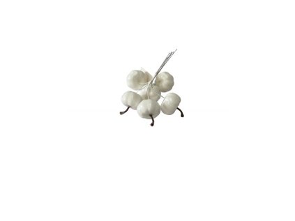 dekorace DÝNĚ bílé svazek se 6ks (d4cm), 10cm, plast