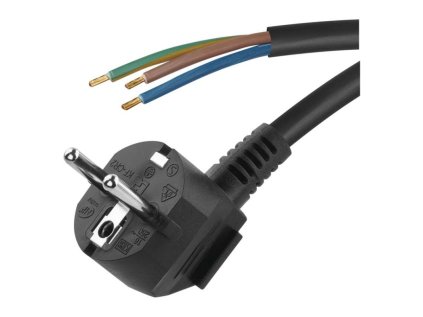 Flexo šňůra PVC 3× 1,5mm2, 5m, černá
