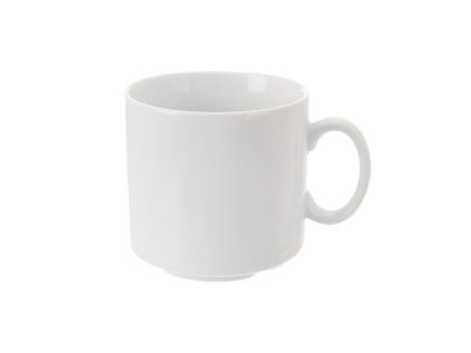 hrnek 300ml MONA TONDA d8, v.8cm, bílý stoh.bílý porc.