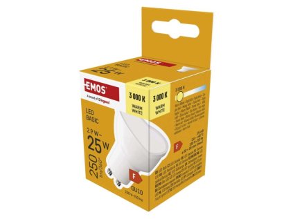 LED žárovka Basic MR16 / GU10 / 2,9 W (25 W) / 250 lm / teplá bílá
