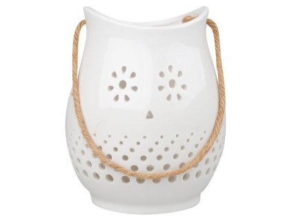 svícen/lucerna na svíčku, 14cm, porcelán