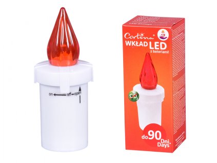 Lampička hřbitovní LED 90denní blikající d5x12cm