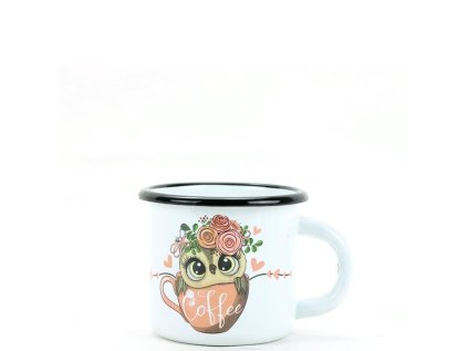 hrnek d 7cm HL 0,25l SOVA COFFE, smalt, II. jakost