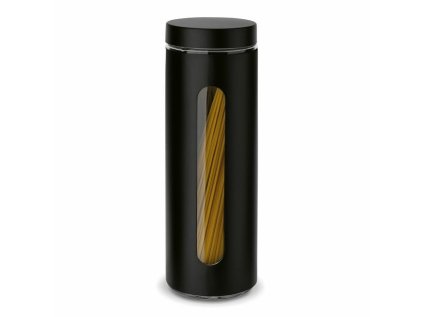 dóza 1900ml SKLO ČERNÁ, d10x31cm, průhled