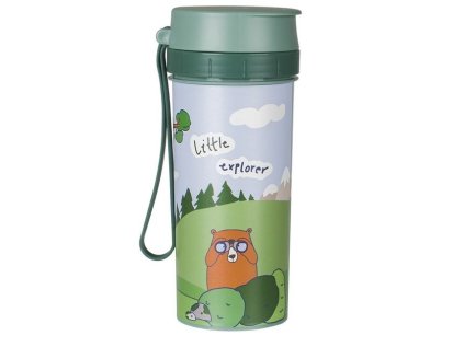 láhev 400ml, zelená MEMORY KIDS, DĚTSKÁ, IML, plast